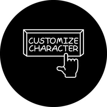 personalizar personaje dedo grifo botón fuerte marca diseño vector