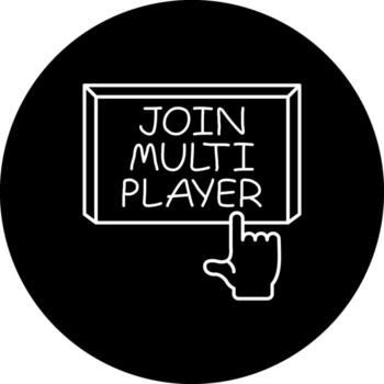 Join Multiplayer Finger Tap Button Abstract Flat Form vector