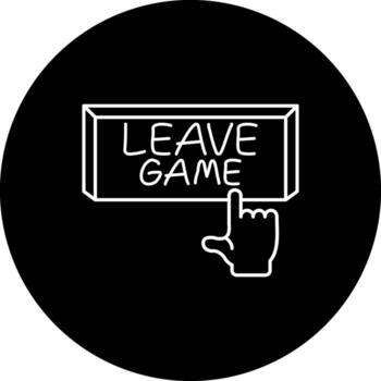 Leave Game Finger Tap Button Professional Visual Graphic Asset vector