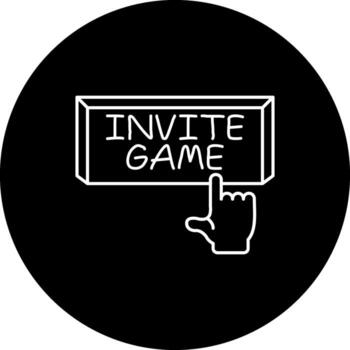 Invite to Game Finger Tap Button Consistent User Interface Mark vector