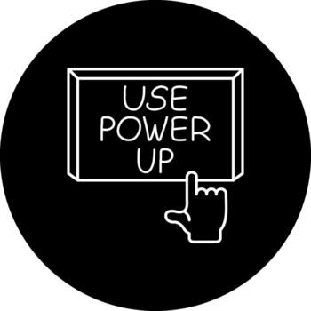 Use Power Up Finger Tap Button Professional UI Design Asset vector