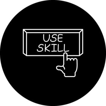Use Skill Finger Tap Button Innovative Web Graphic Layout vector