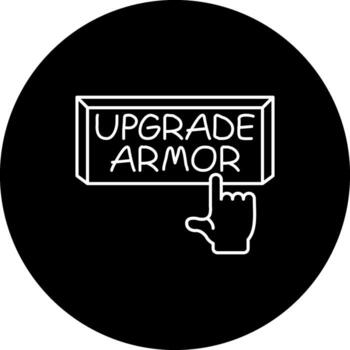 potenciar armadura dedo grifo botón profesional visual gráfico activo vector