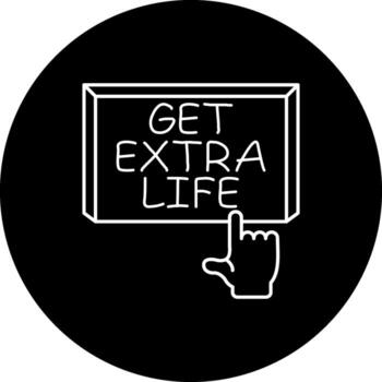 Get Extra Life Finger Tap Button Unique Web Graphic Layout vector