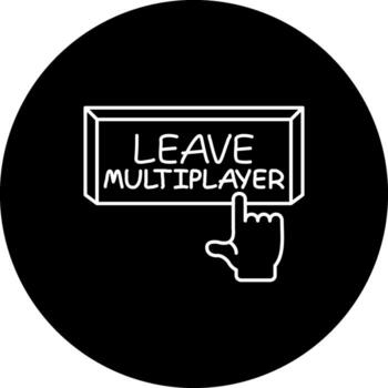 Leave Multiplayer Finger Tap Button Professional Digital Art Object vector