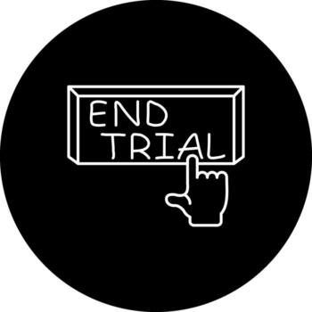 End Trial Finger Tap Button Professional Visual Graphic Asset vector