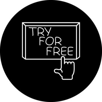 tratar para gratis dedo grifo botón moderno usuario interfaz característica vector