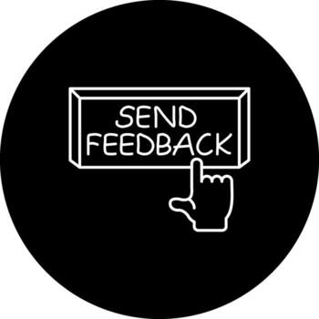 Send Feedback Finger Tap Button Distinct Digital Design Feature vector
