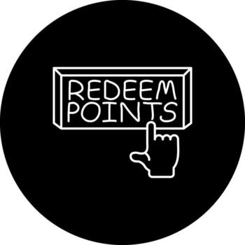 Redeem Points Finger Tap Button Creative Design Element vector