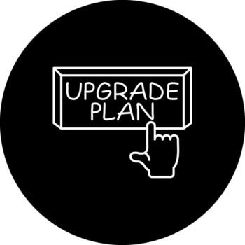 potenciar plan dedo grifo botón innovador visual gráfico concepto vector