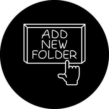 añadir nuevo carpeta dedo grifo botón prima web interfaz diseño vector