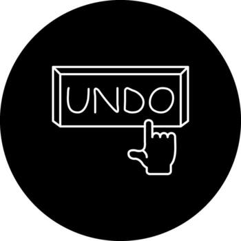 Undo Finger Tap Button Advanced Creative Graphic Form vector