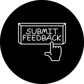 Submit Feedback Finger Tap Button Minimal User Interface Shape vector