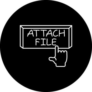 adjuntar archivo dedo grifo botón mínimo usuario interfaz forma vector