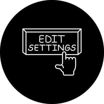 Edit Settings Finger Tap Button Professional Digital Art Object vector