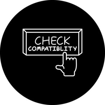Check Compatibility Finger Tap Button Innovative Web Graphic Layout vector