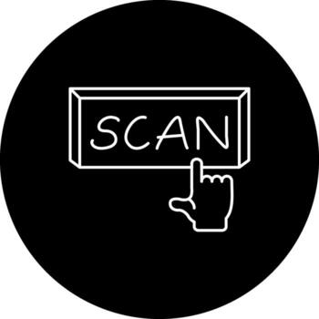 Scan Finger Tap Button Elegant Digital Art Object vector