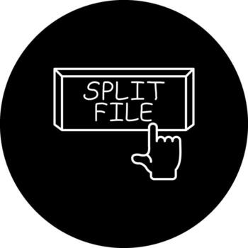 Split File Finger Tap Button Modern Creative Graphic Object vector