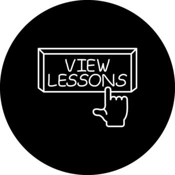 ver lecciones dedo grifo botón minimalista digital Arte símbolo vector