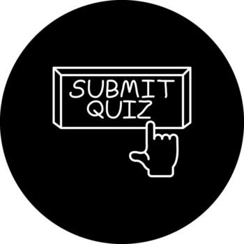 Submit Quiz Finger Tap Button Innovative Product Graphic Shape vector