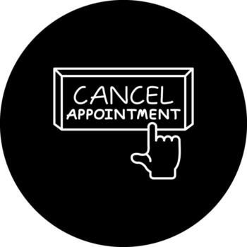 Cancel Appointment Finger Tap Button Innovative User Interface Layout vector