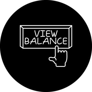 View Balance Finger Tap Button Dynamic Flat Design Feature vector