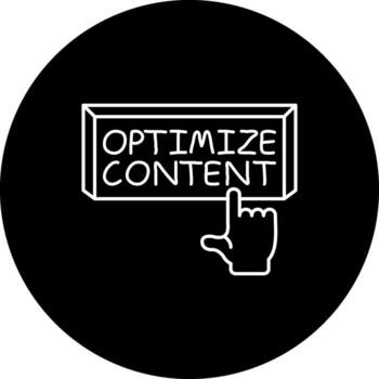 Optimize Content Finger Tap Button Clean User Experience Design vector