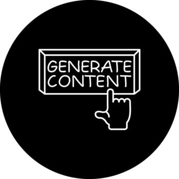 generar contenido dedo grifo botón elegante usuario interfaz diseño vector