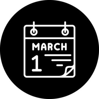 1 March Custom Flat Design Element vector