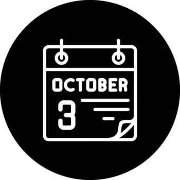 3 October Elegant Flat Feature vector