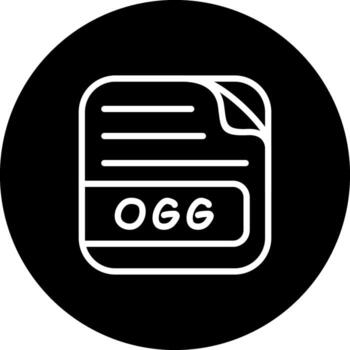 OGG File Minimal User Interface Shape vector