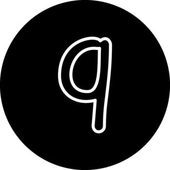 Small Letter Q Consistent User Interface Mark vector