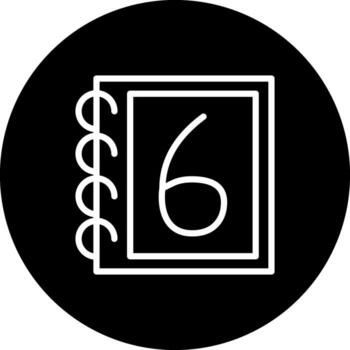 número 6 6 dinámica plano diseño característica vector