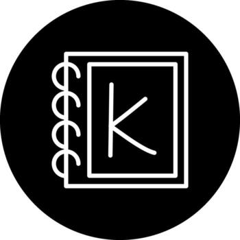 Small Letter K Unique Web Interface Form vector