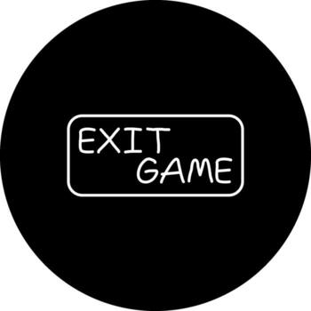 Exit Game Slim Button High Quality Illustration vector