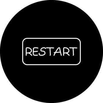 Restart Slim Button Functional Digital Art Element vector