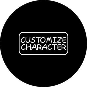 personalizar personaje Delgado botón consistente usuario interfaz marca vector