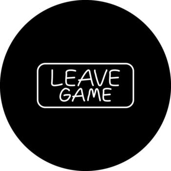 Leave Game Slim Button Unique Web Graphic Layout vector