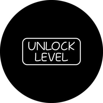 Unlock Level Slim Button Innovative User Interface Layout vector