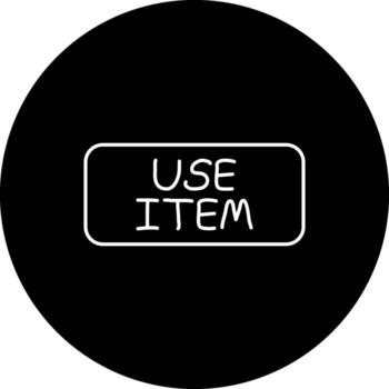 utilizar articulo Delgado botón minimalista digital Arte símbolo vector