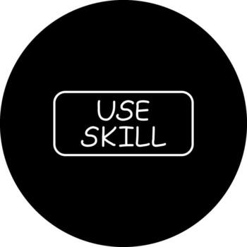 Use Skill Slim Button Simple Digital Art Concept vector