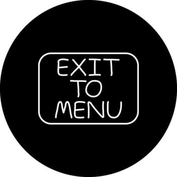 Exit to Menu Slim Button Elegant Creative Layout vector