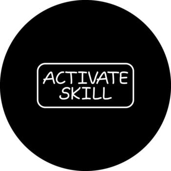 Activate Skill Slim Button Sophisticated UI Design Object vector