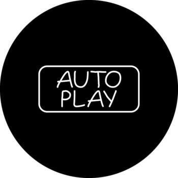 Auto Play Slim Button Advanced Web Design Graphic vector