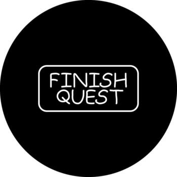 Finish Quest Slim Button Sleek Mobile App Graphic vector