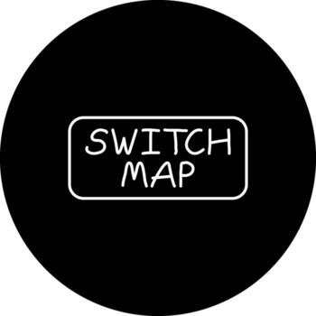 Switch Map Slim Button Unique Web Graphic Layout vector