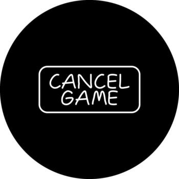 Cancel Game Slim Button Stylish Product Design Layout vector
