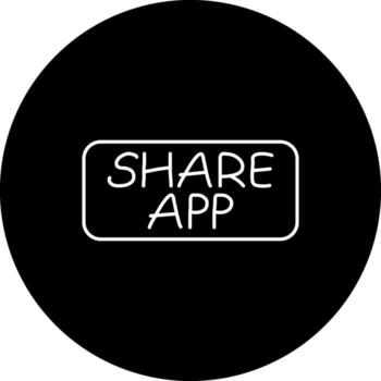 Share App Slim Button Futuristic Web Design Layout vector