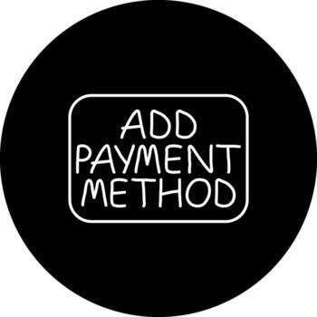 añadir pago método Delgado botón elegante diseño característica vector