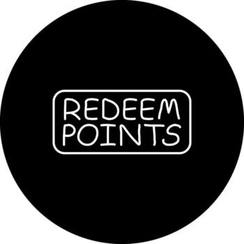 Redeem Points Slim Button Sleek Creative Element vector